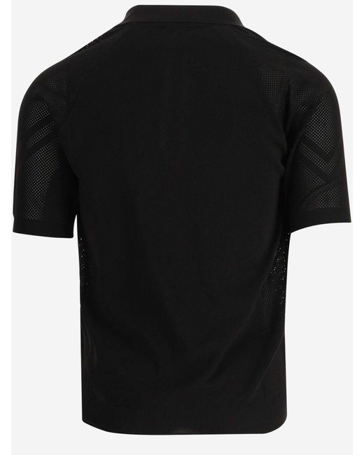 Dolce & Gabbana Black Stretch Jersey Polo Shirt With Logo for men