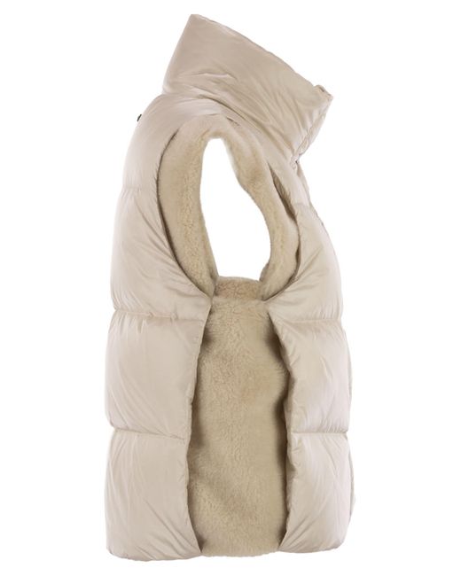 Peserico Natural Down Vest With Wing Sleeves