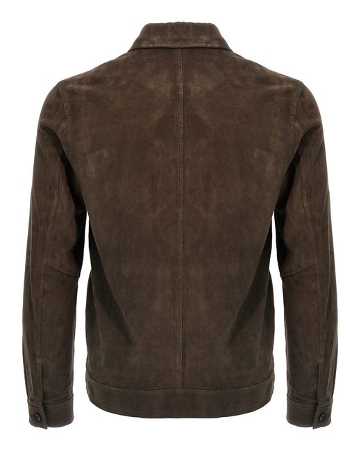 Giorgio Brato Brown Suede Jacket for men