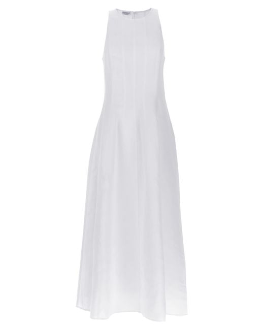 Brunello Cucinelli White Long Dress Dresses