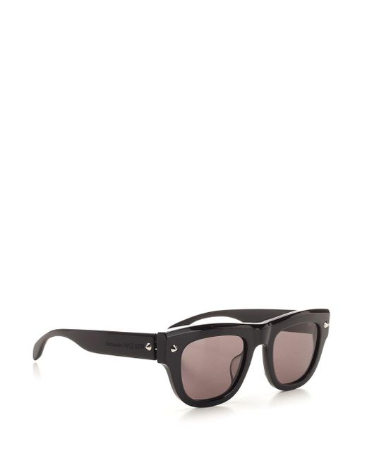 Alexander McQueen Gray Sunglasses With Spike Suds for men