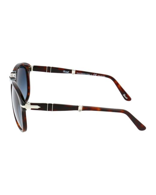 Persol Blue 714 Round Frame Folding Sunglasses for men