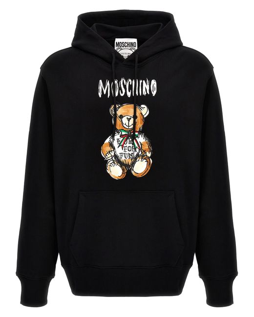 Moschino Black Archive Teddy Sweatshirt for men