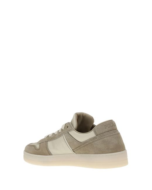 Prada White Suede Leather Sneakers for men