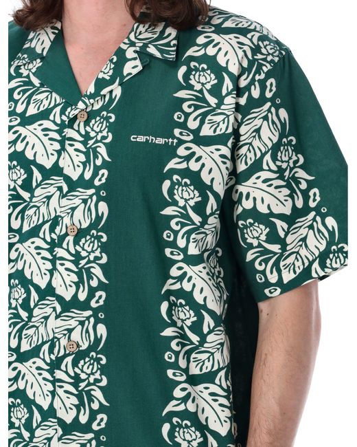 Carhartt Green Floral Shirt for men