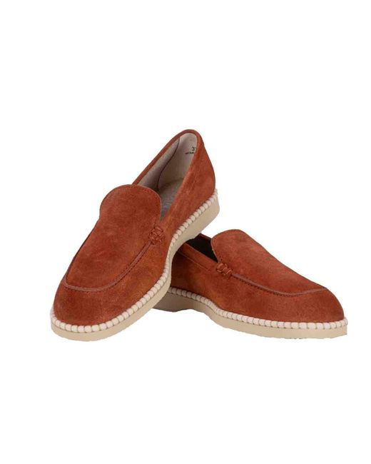 Hogan Brown Leather Moccasin
