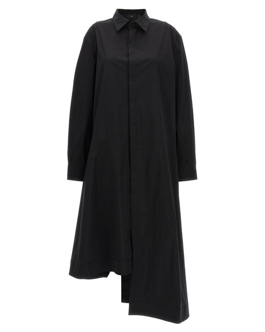 Y-3 Black Midi Shirt Dress