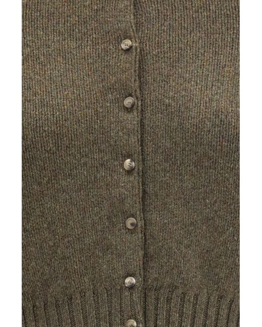 Khaite Gray Nora Cardigan Kashmir/Capra Hircus