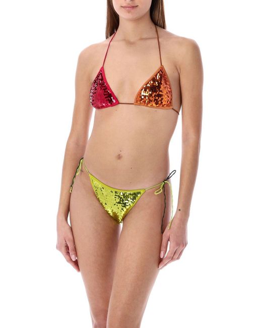 Oséree Microkini Sequin Bikini Set | Lyst UK