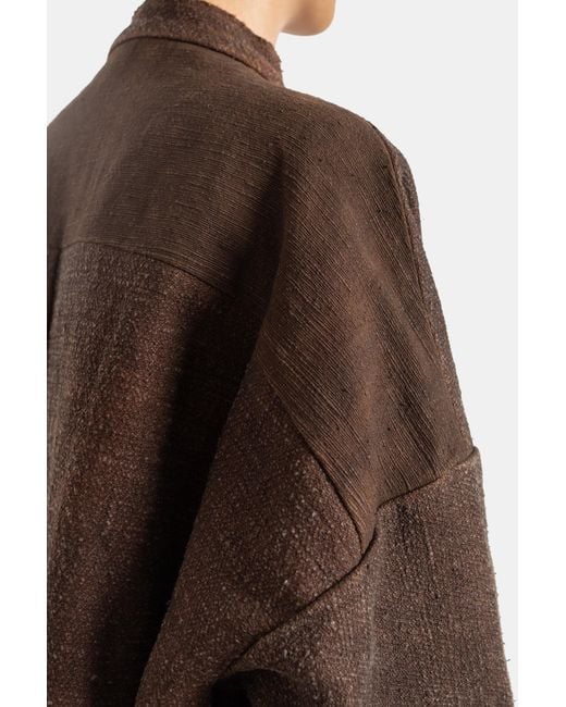 COTTLE Brown Manteau Orchestra Teinture Kakishibu Noir Coat