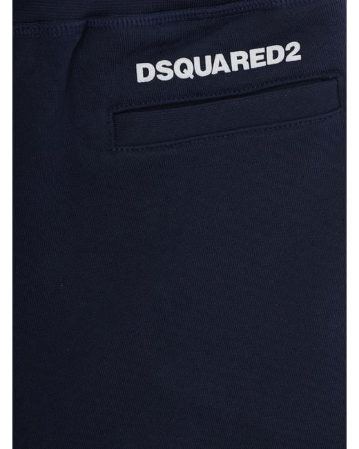 DSquared² Blue Pants Cotton Trousers for men