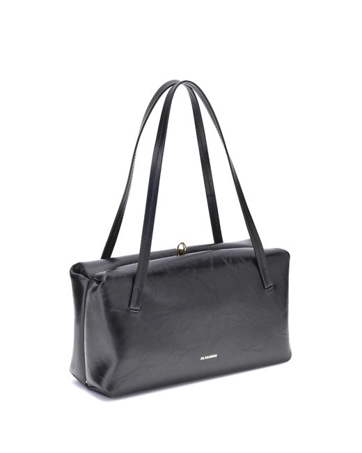 Jil Sander Blue Small Goji Pillow Shoulder Bag Calf Leather Bos Taurus