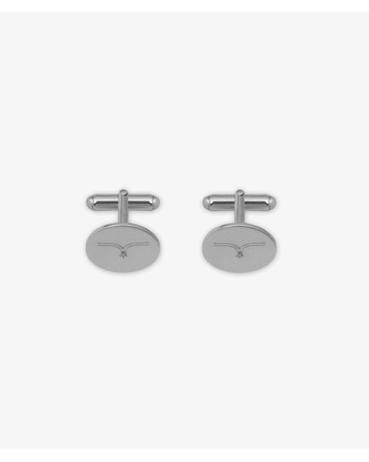 Larusmiani White Cufflinks