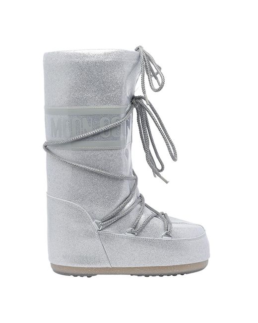 Moon Boot Gray Moon Boot Silver