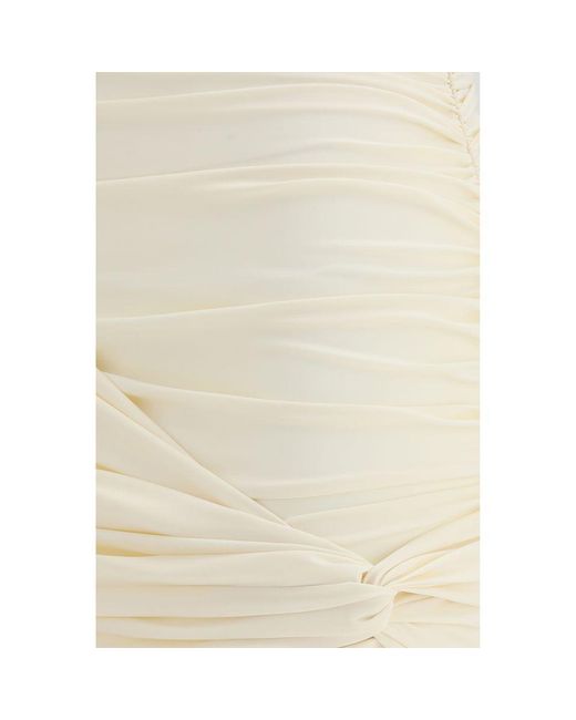 Magda Butrym Natural Beige Fabric Mini Skirt