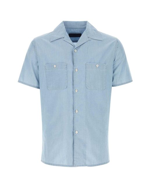 Prada Blue Light- Cotton Shirt for men