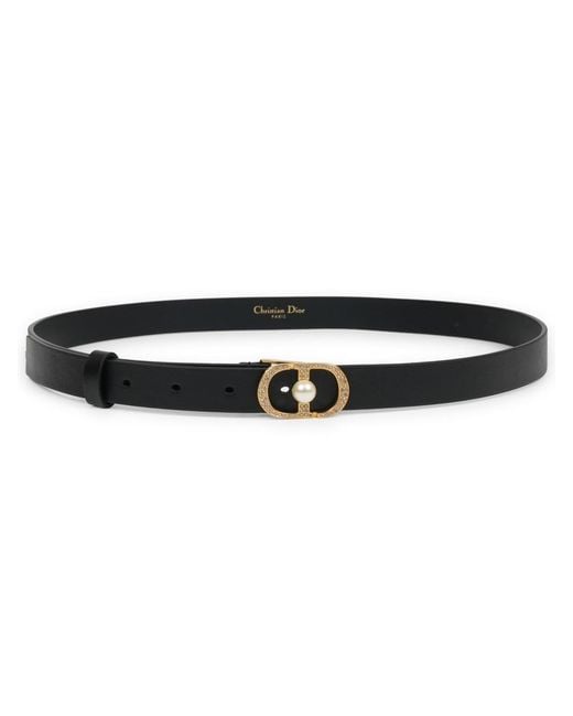Dior Black Belt 30 Montaigne Jolie Leather Calf