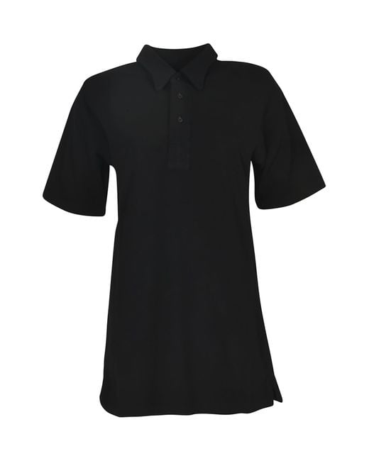 Maison Margiela Black Cotton Polo