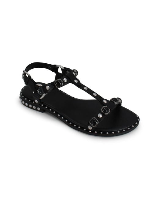 Ash Black Flat Shoes Leather