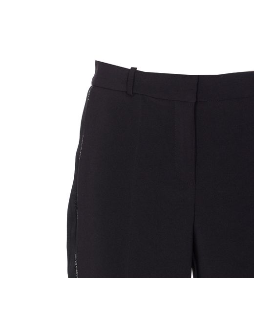 パンツ ELISABETTA FRANCHI LIGHT CREPE TROUSERS WITH TUXEDO DETAIL Trousers in lightweight crêpe fabric with tuxedo details
