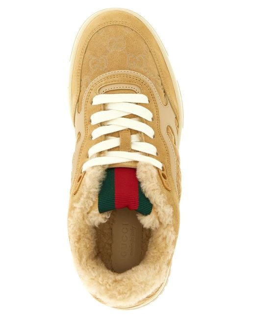Gucci Natural Re-Web Sneakers Calfskin Leather (Bos Taurus)