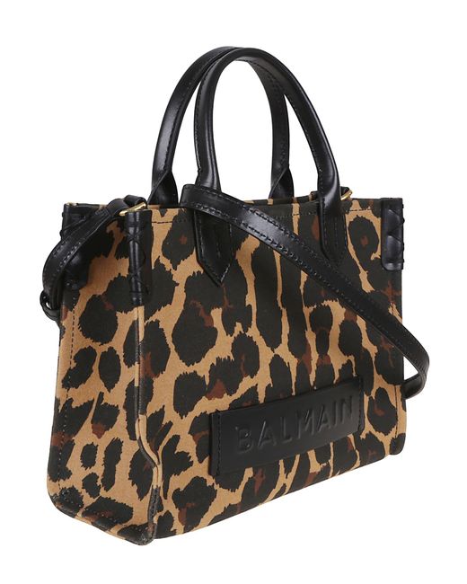 Balmain Black B-Army Shopper Small -Leo Canvas&Calf