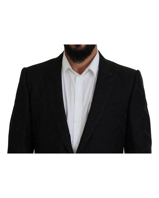 Dolce & Gabbana Black Martini Slim Fit Designer Suit for men