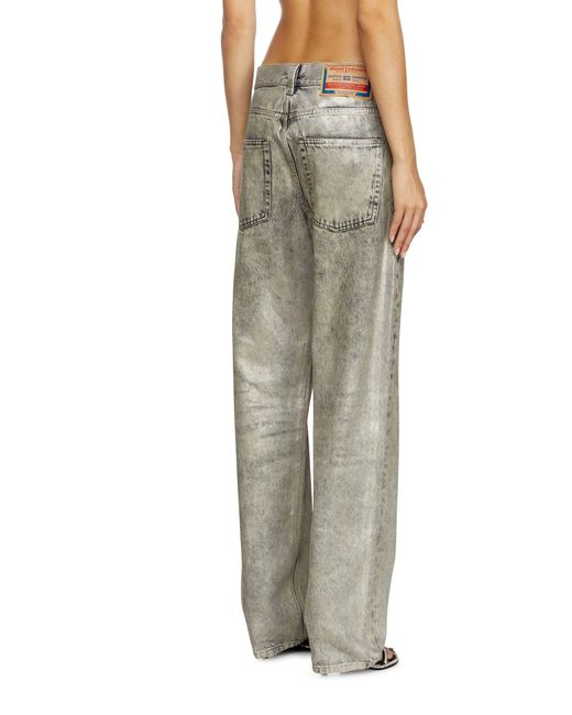 DIESEL Gray 1988 D-Ark Cotton Jeans With Laminated Effect