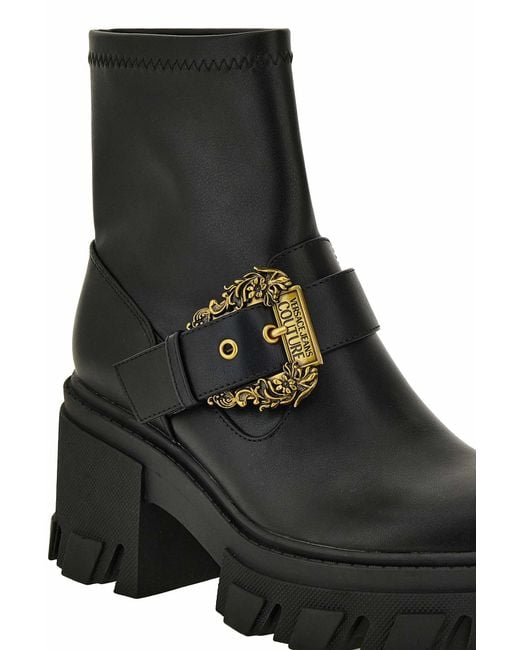 Versace Black Jeans Couture Ankle Boots