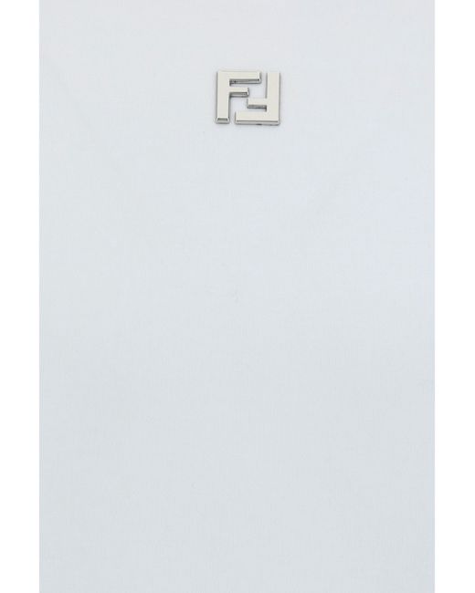 Fendi White Ff T-Shirt Cotton T-Shirts for men