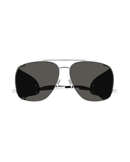 Saint Laurent Black Sl 653 Leon Leather Spoiler Sunglasses
