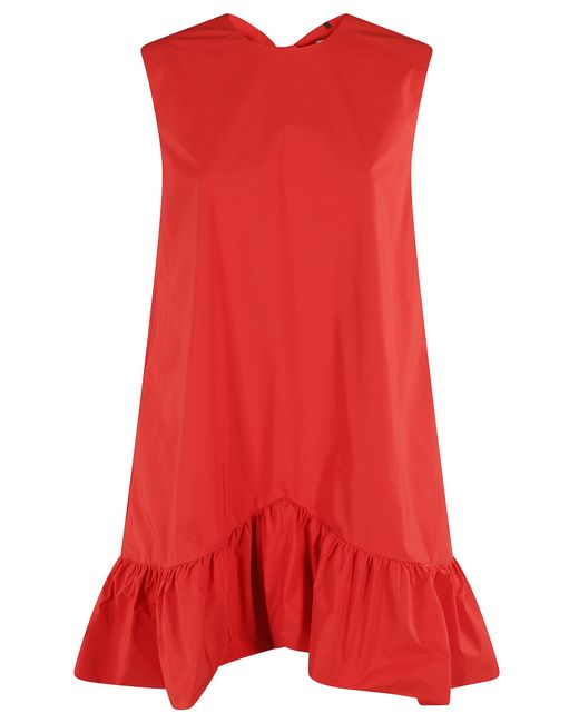 Essentiel Antwerp Red Hibernate Ruffle Mini Dress