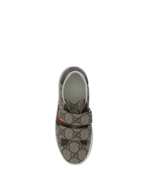 Gucci Natural Boys Jacquard Sneakers Upper: Polyurethane Trainers for men