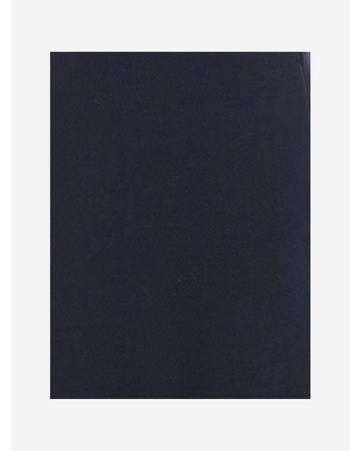 Jil Sander Blue Wool Blend Midi Skirt