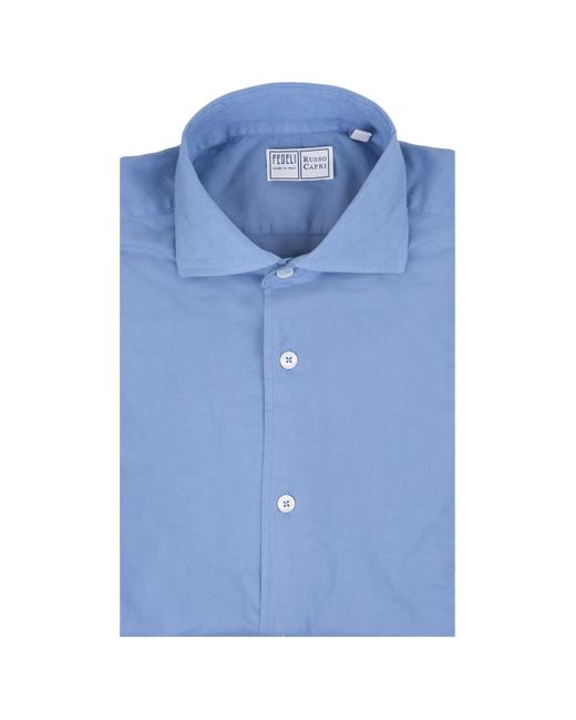 Fedeli Blue Sean Shirt for men