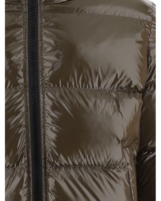 Herno Green Down Jacket Quilted Nylon Padded for men