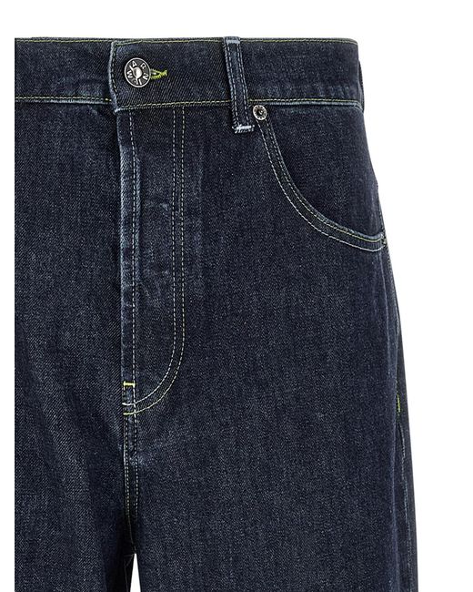 Marni Blue Logo Embroidery Jeans for men