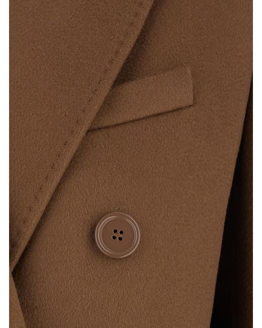 Max Mara Brown Coat Msteffige Wool