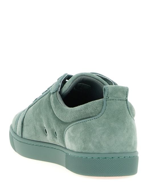 Christian Louboutin Green Louis Junior Orlato Velour Sneakers for men