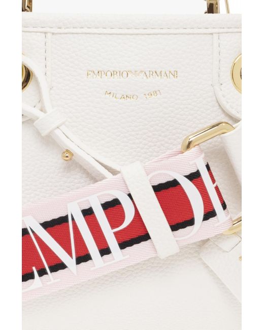 Emporio Armani White 'myea Mini' Shoulder Bag