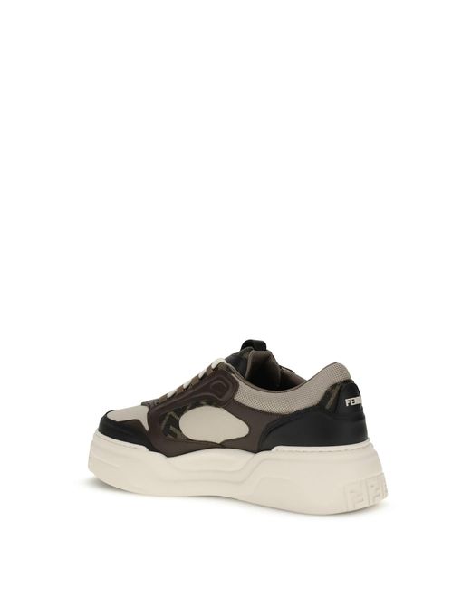 Fendi White Ff Sneakers for men