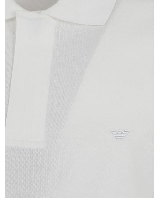 Emporio Armani White Polo Shirt for men