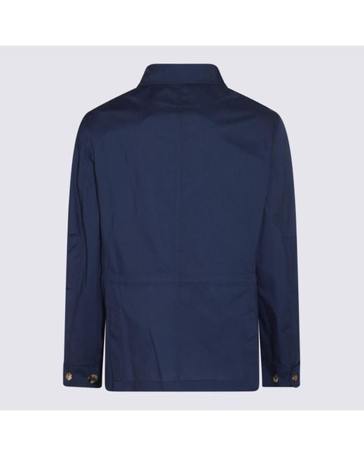 Brunello Cucinelli Blue Casual Jacket for men