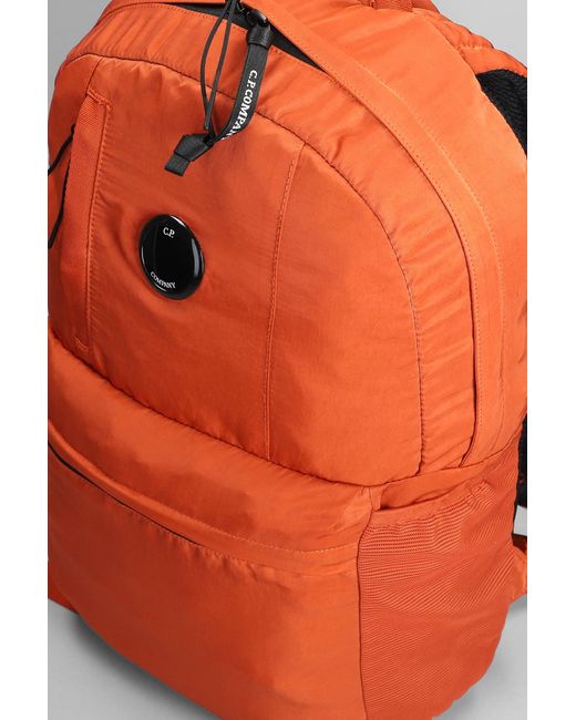 C P Company Orange Nylon B Backpack for men