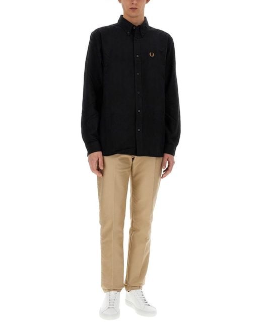 Fred Perry Black Shirt With Logo for men