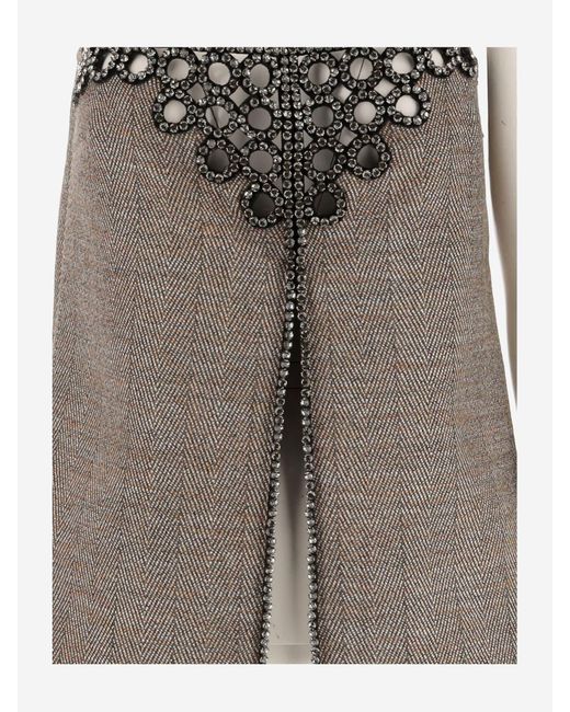 【送料&関税込】Stella McCartney Grey Stretch Wool Blend Top Stella McCartney Grey Stretch Wool Blend Top – LOZURI®
