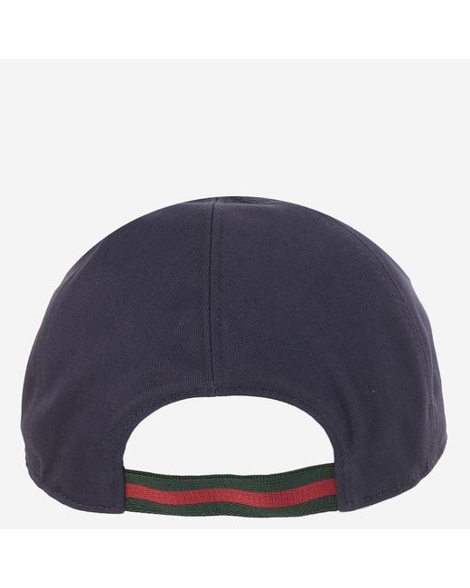 Gucci Blue Baseball Cap Cotton Hat for men