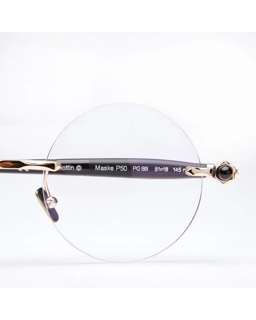 Kuboraum Metallic P50 Pgbb - Pinkgold + Black Eyeglasses Glasses
