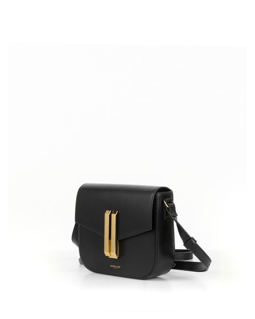 DeMellier London Black Vancouver Small Leather Shoulder Bag