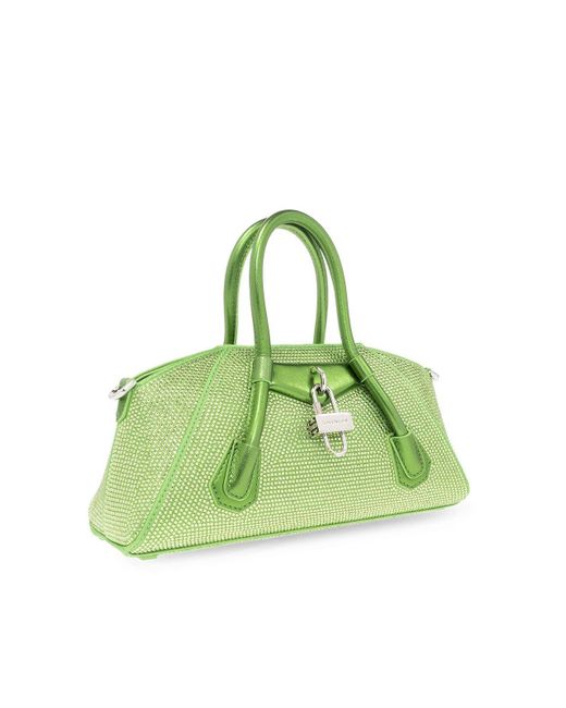 Givenchy Green Antigona Embellished Mini Top Handle Bag